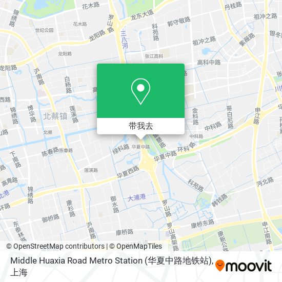 Middle Huaxia Road Metro Station (华夏中路地铁站)地图