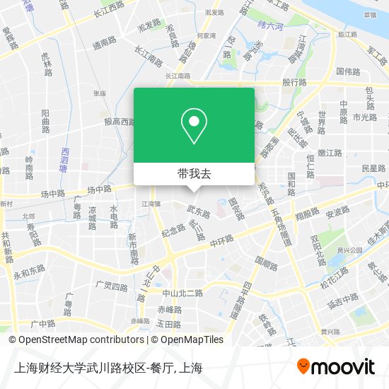 上海财经大学武川路校区-餐厅地图