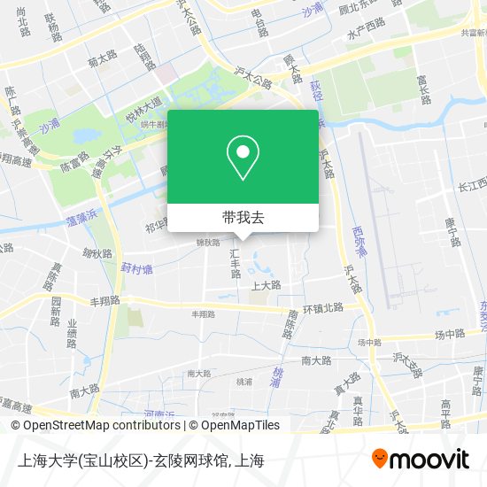 上海大学(宝山校区)-玄陵网球馆地图