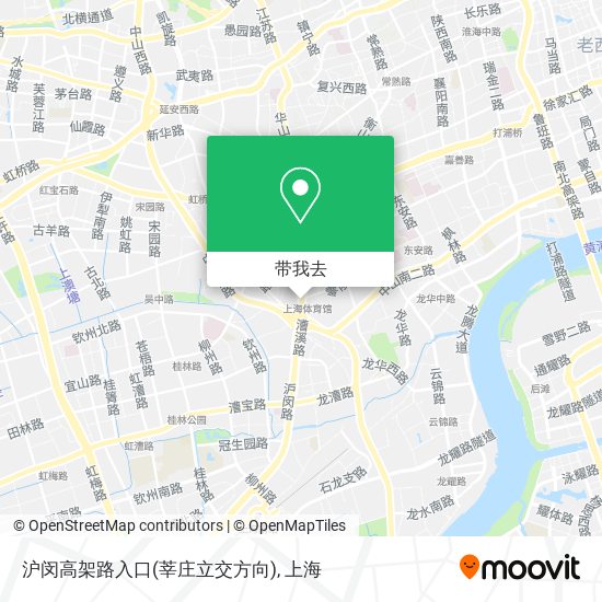 沪闵高架路入口(莘庄立交方向)地图
