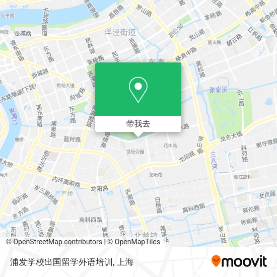 浦发学校出国留学外语培训地图