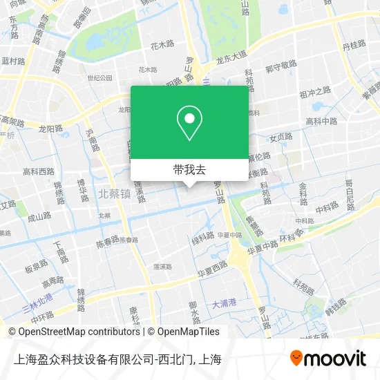上海盈众科技设备有限公司-西北门地图