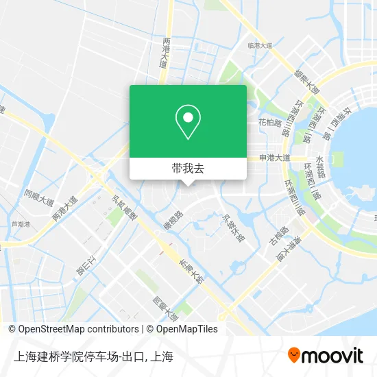 上海建桥学院停车场-出口地图