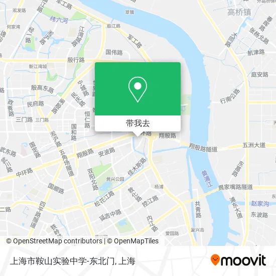 上海市鞍山实验中学-东北门地图
