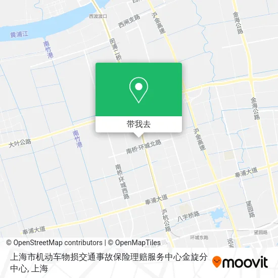 上海市机动车物损交通事故保险理赔服务中心金旋分中心地图