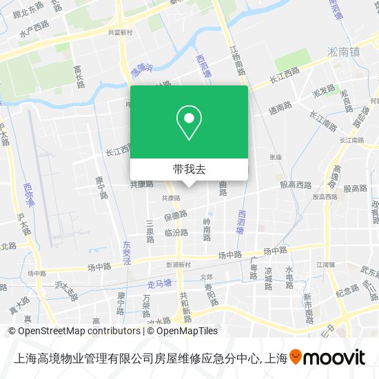 上海高境物业管理有限公司房屋维修应急分中心地图