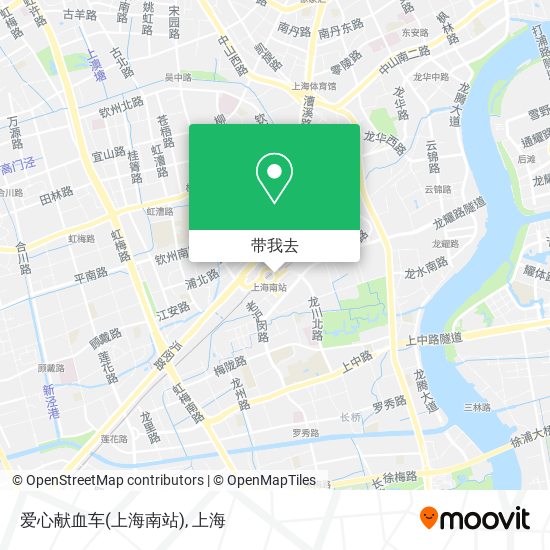 爱心献血车(上海南站)地图