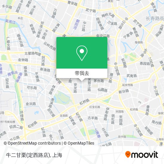 牛二甘栗(定西路店)地图