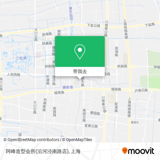 阿峰造型会所(沿河泾南路店)地图
