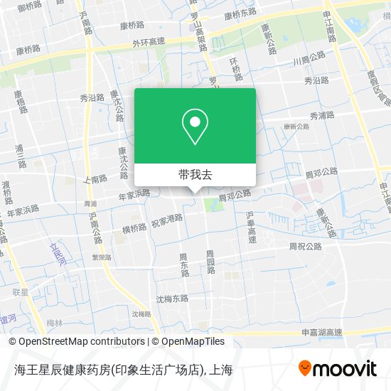 海王星辰健康药房(印象生活广场店)地图