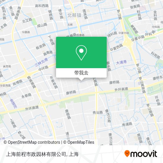 上海前程市政园林有限公司地图