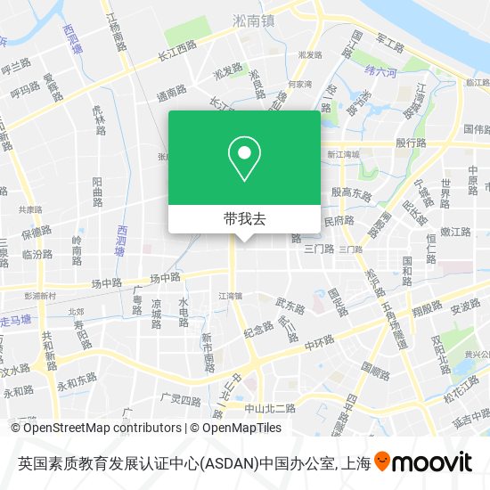 英国素质教育发展认证中心(ASDAN)中国办公室地图