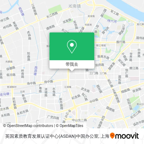 英国素质教育发展认证中心(ASDAN)中国办公室地图