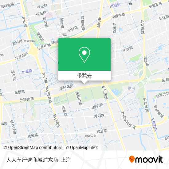 人人车严选商城浦东店地图
