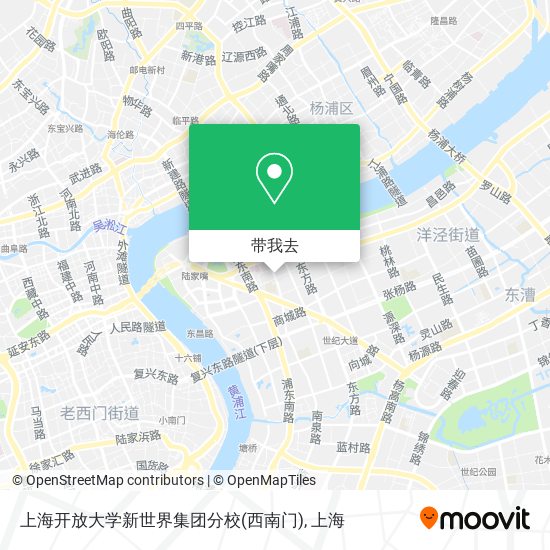 上海开放大学新世界集团分校(西南门)地图