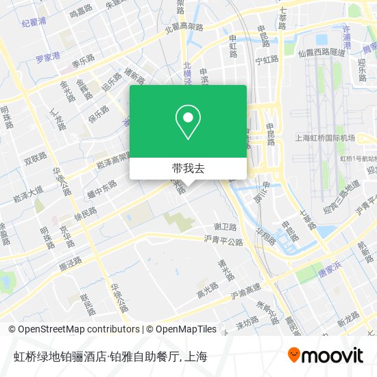 虹桥绿地铂骊酒店·铂雅自助餐厅地图