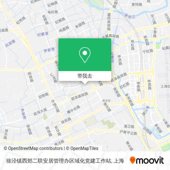 徐泾镇西郊二联安居管理办区域化党建工作站地图