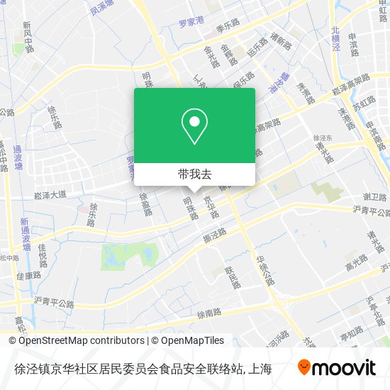徐泾镇京华社区居民委员会食品安全联络站地图
