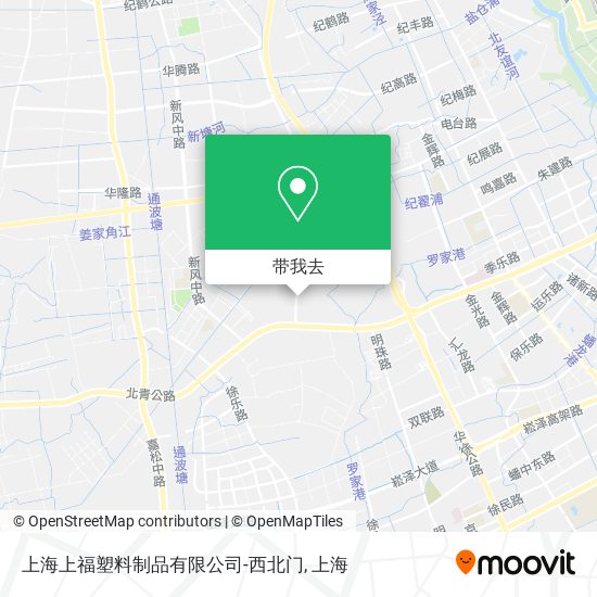 上海上福塑料制品有限公司-西北门地图