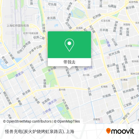 怪兽充电(炭火炉烧烤虹泉路店)地图