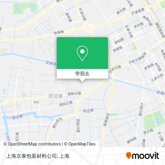 上海京泰包装材料公司地图