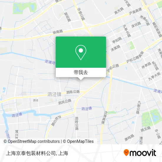 上海京泰包装材料公司地图