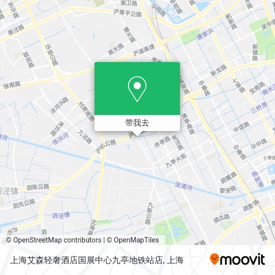 上海艾森轻奢酒店国展中心九亭地铁站店地图