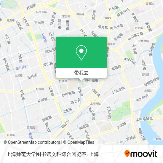 上海师范大学图书馆文科综合阅览室地图