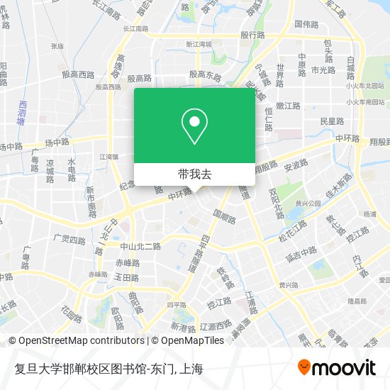 复旦大学邯郸校区图书馆-东门地图