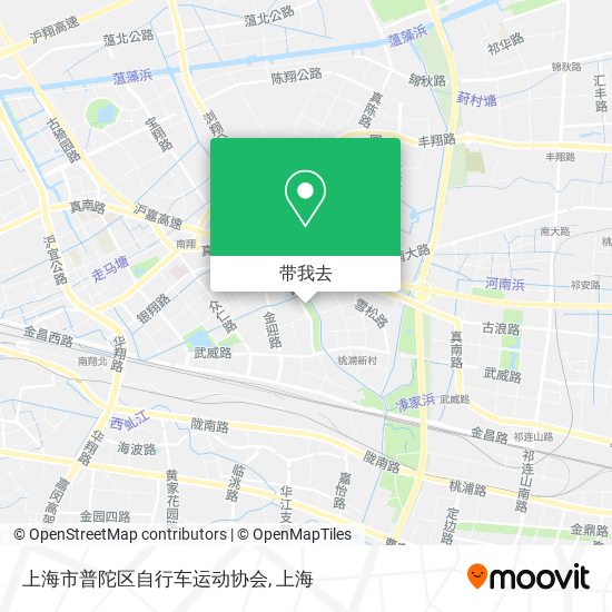 上海市普陀区自行车运动协会地图