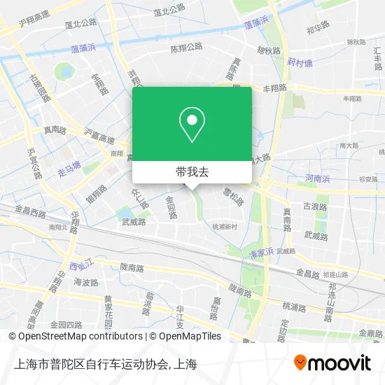 上海市普陀区自行车运动协会地图
