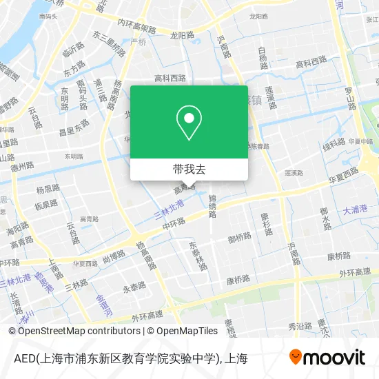 AED(上海市浦东新区教育学院实验中学)地图