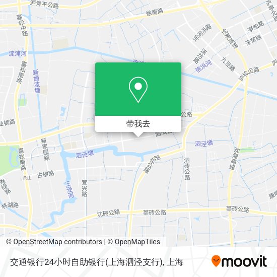 交通银行24小时自助银行(上海泗泾支行)地图