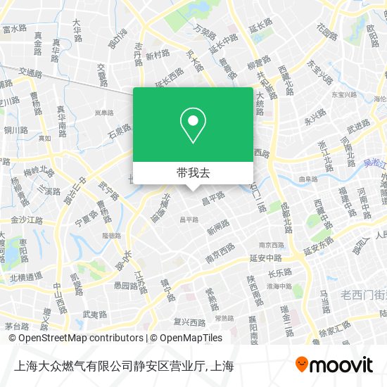 上海大众燃气有限公司静安区营业厅地图