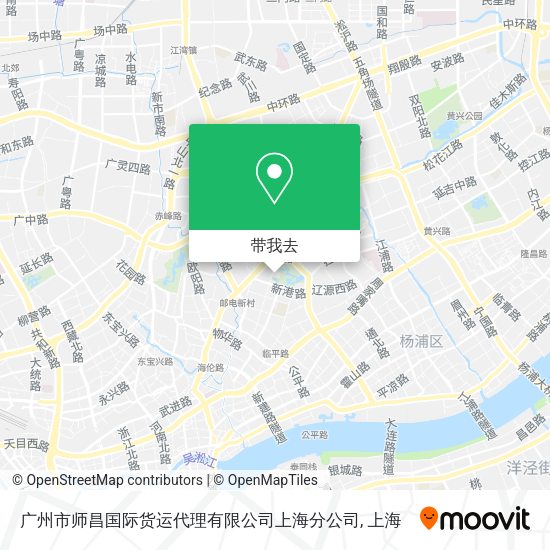 广州市师昌国际货运代理有限公司上海分公司地图