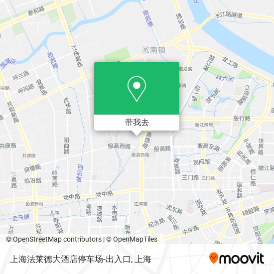 上海法莱德大酒店停车场-出入口地图