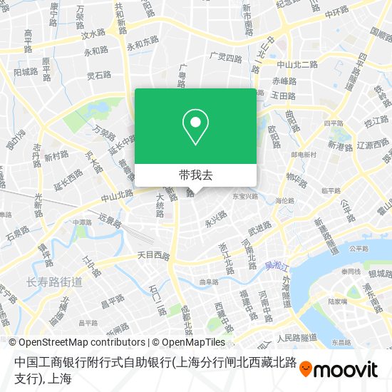 中国工商银行附行式自助银行(上海分行闸北西藏北路支行)地图