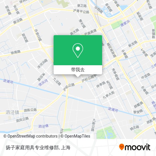 扬子家庭用具专业维修部地图