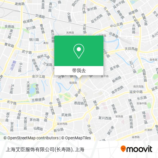 上海艾臣服饰有限公司(长寿路)地图