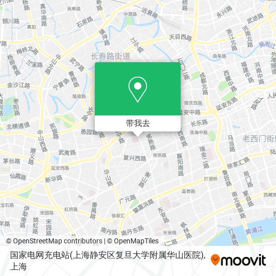 国家电网充电站(上海静安区复旦大学附属华山医院)地图