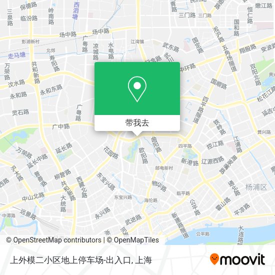 上外模二小区地上停车场-出入口地图