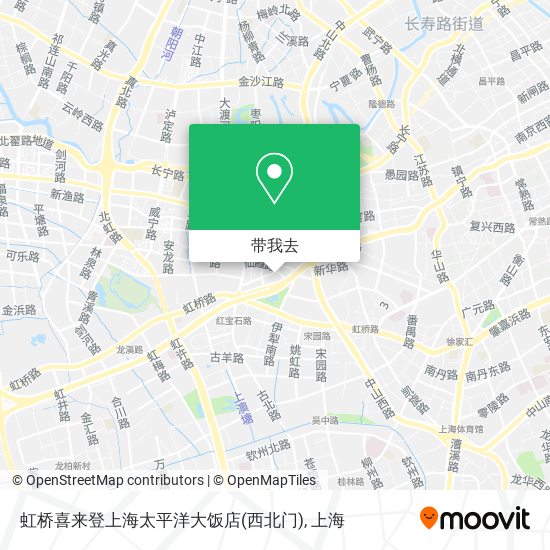 虹桥喜来登上海太平洋大饭店(西北门)地图