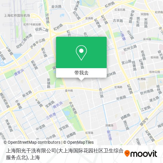 上海阳光干洗有限公司(大上海国际花园社区卫生综合服务点北)地图