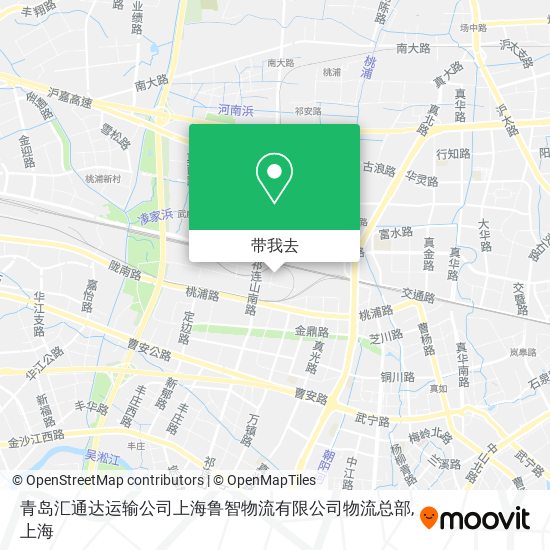 青岛汇通达运输公司上海鲁智物流有限公司物流总部地图