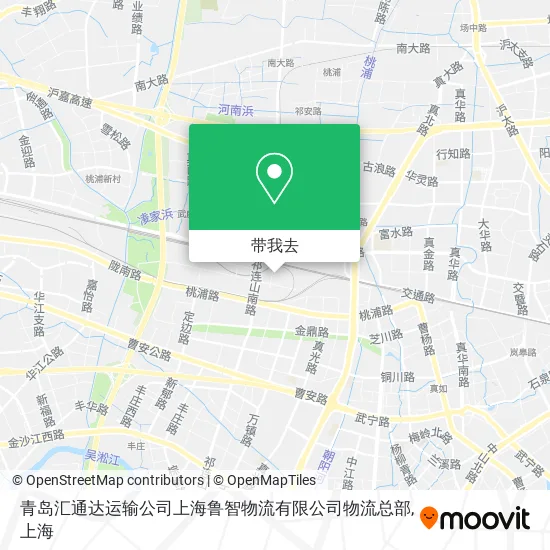 青岛汇通达运输公司上海鲁智物流有限公司物流总部地图