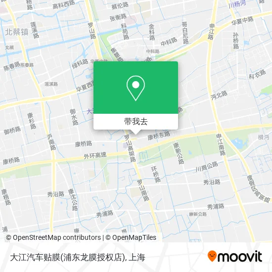 大江汽车贴膜(浦东龙膜授权店)地图