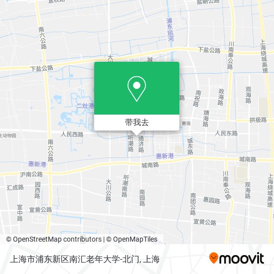 上海市浦东新区南汇老年大学-北门地图