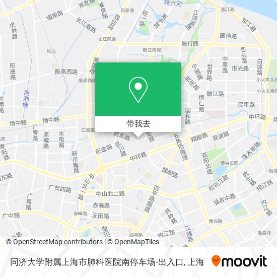 同济大学附属上海市肺科医院南停车场-出入口地图