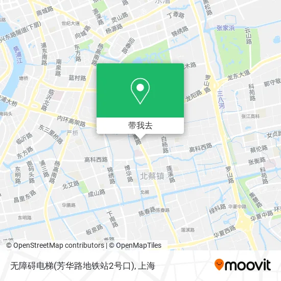无障碍电梯(芳华路地铁站2号口)地图