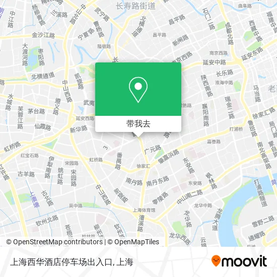 上海西华酒店停车场出入口地图